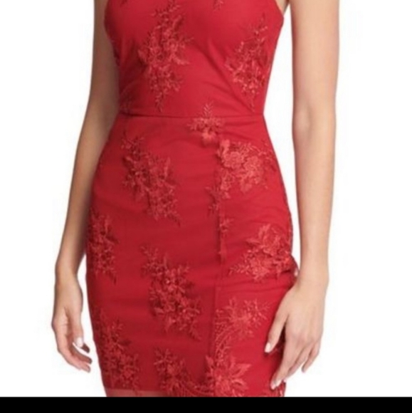 Guess Size 4 Red Lace Dress - Picture 5 of 10